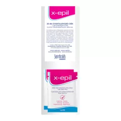   X-Epil - tiras depilatórias tecido (20un) + lenço removedor óleo (2un)
