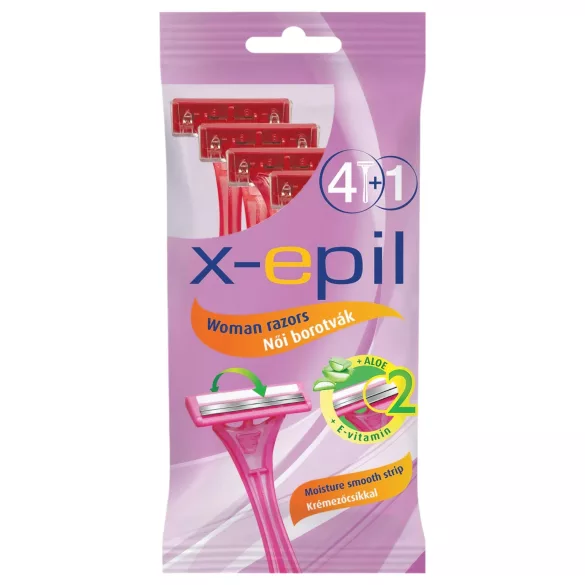 X-Epil - aparelho de barbear feminino descartável 2 lâminas (5un)