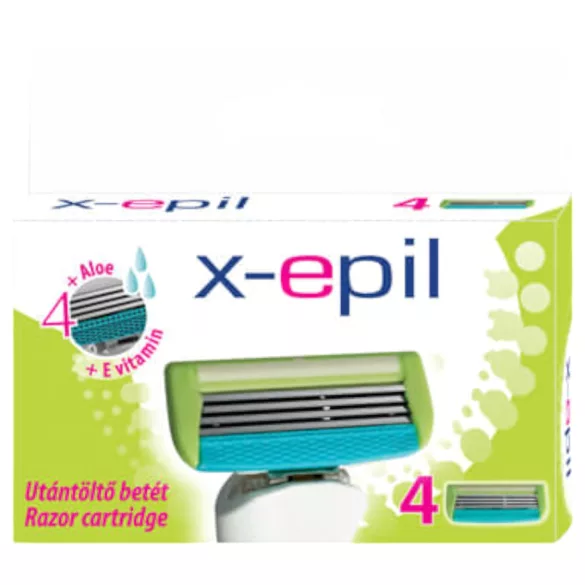 X-Epil - lâmina de barbear feminina - 4 lâminas - pacote com 4 unidades