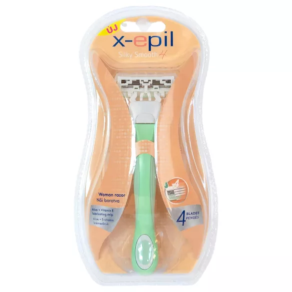 X-Epil Silky Smooth - aparelho de barbear feminino cabeça removível 4 lâminas