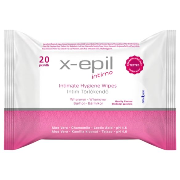 X-Epil Íntimo - Lenços Higiênicos Íntimos (20 unid.)