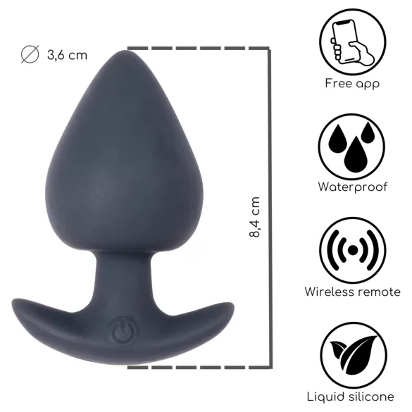 Desirel Obsidian - Vibrador anal controlado por app (preto)
