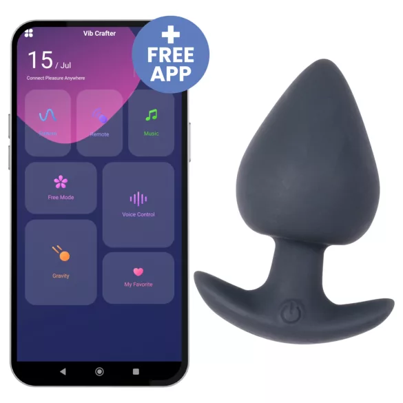 Desirel Obsidian - Vibrador anal controlado por app (preto)