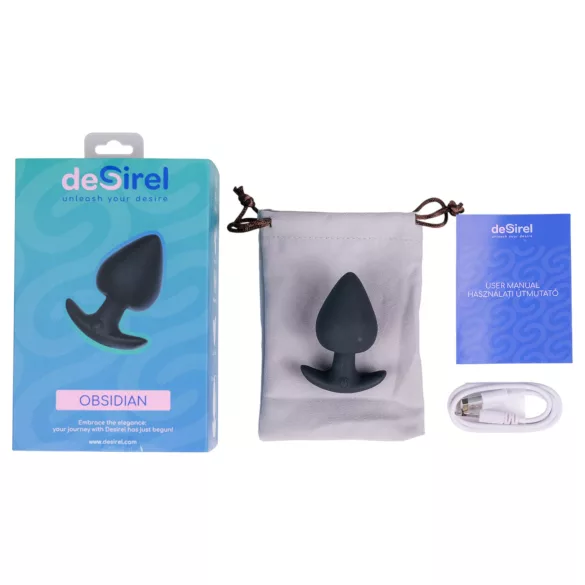 Desirel Obsidian - Vibrador anal controlado por app (preto)