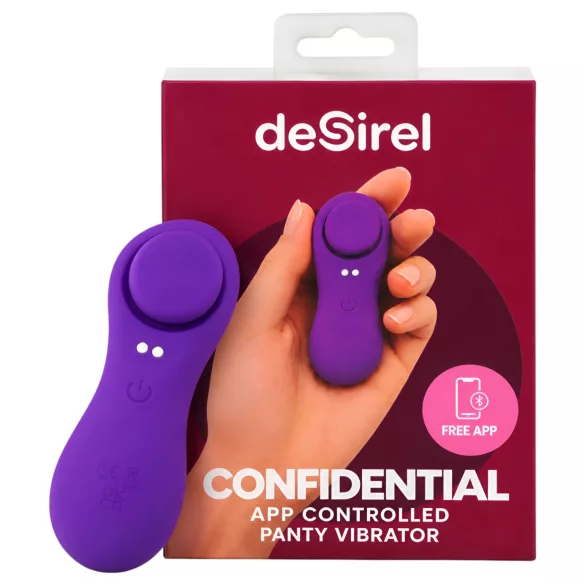 Desirel Confidential - vibrador de calcinha vestível controlado por app (roxo)