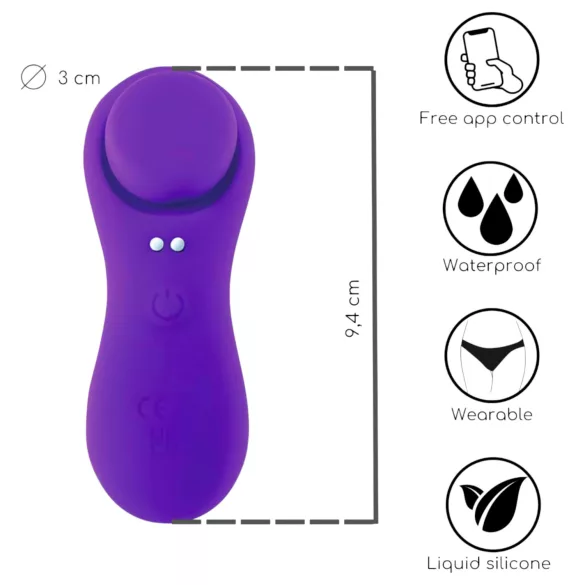Desirel Confidential - vibrador de calcinha vestível controlado por app (roxo)