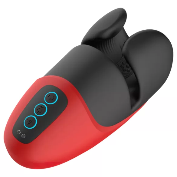 Lena - masturbador vibratório com anel de aperto (vermelho)