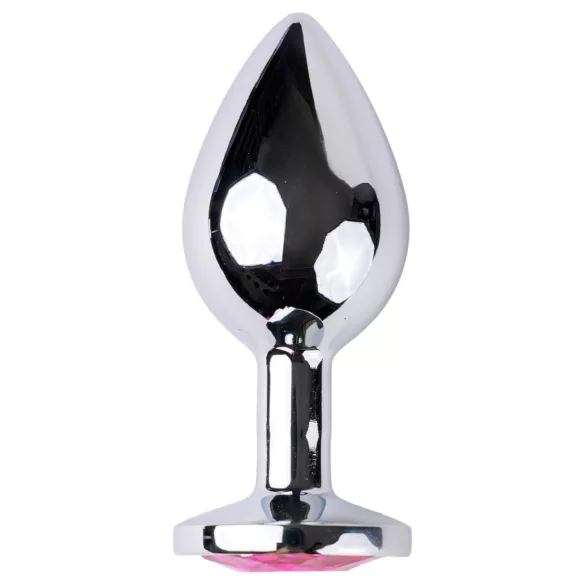 Desirel - plug anal pequeno - joia rosa - prata/rosa