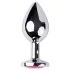 Desirel - plug anal pequeno - joia rosa - prata/rosa