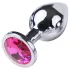 Desirel - plug anal pequeno - joia rosa - prata/rosa