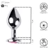 Desirel - plug anal - joia rosa - metal prateado e rosa - tamanho M