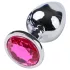 Desirel - plug anal com joia pink - metal prata/rosa