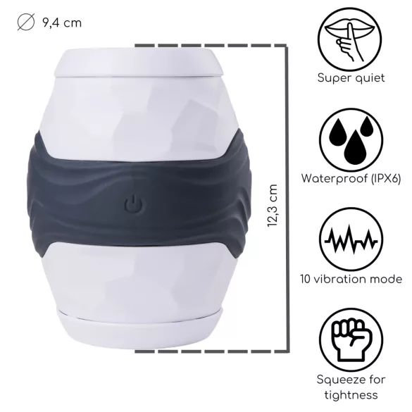 Desirel Grip Master - masturbador masculino apertado - silicone cinza