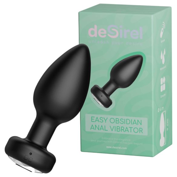 Desirel Easy Obsidian - Vibrador Anal Recarregável com Rádio (Preto)