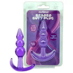 Desirel - plug anal com esferas - silicone roxo