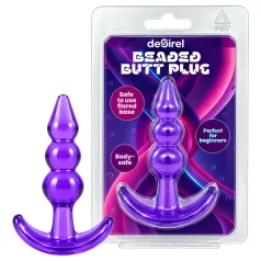 Desirel - plug anal com esferas - silicone roxo