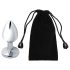 Sunfo - Plug Anal de Metal com Pedra Dourada (Prata)