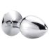 Sunfo - plug anal de metal com pedra rosa (prateado)