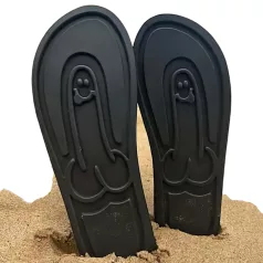 Flip-flop - chinelo erótico - estampa de pênis - preto