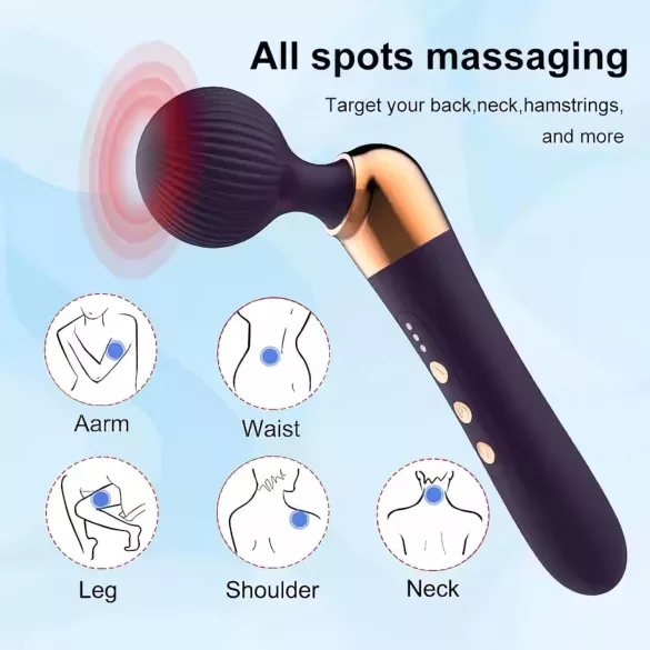 Curvado - vibrador massageador - recarregável - preto