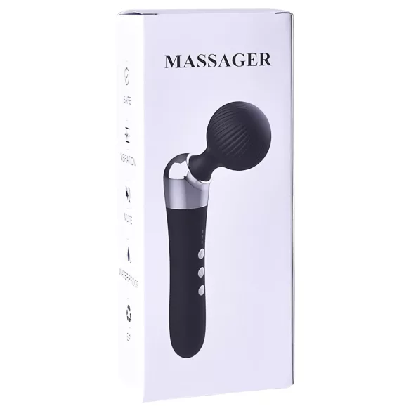 Curvado - vibrador massageador - recarregável - preto
