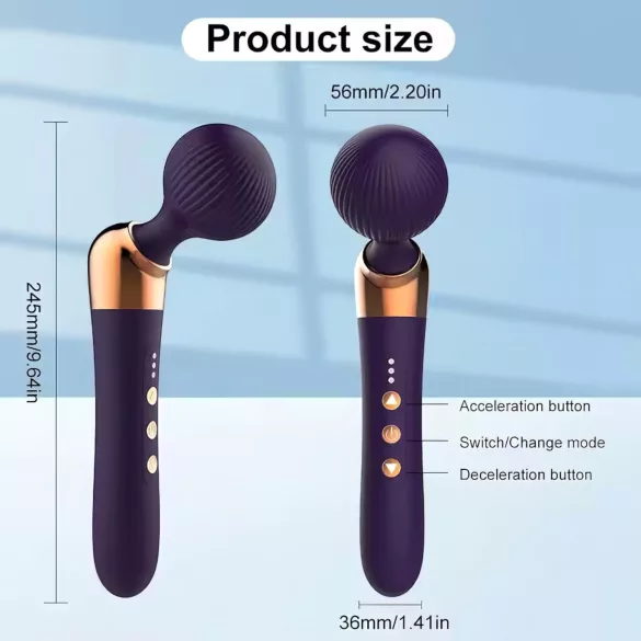Curvado - vibrador massageador - recarregável - preto