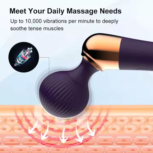 Curvado - vibrador massageador - recarregável - preto