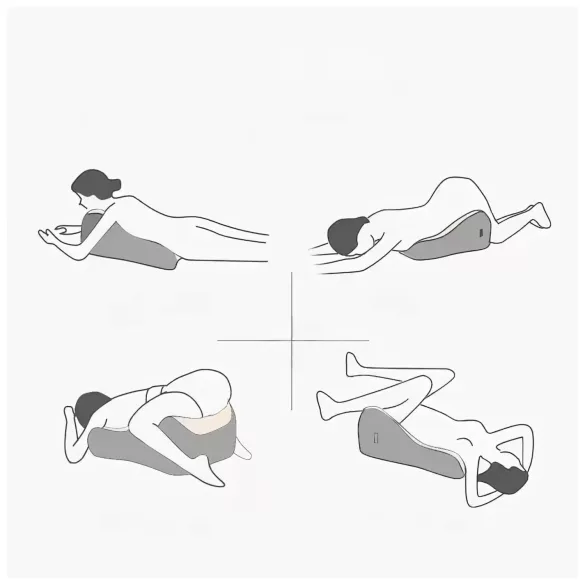 Magic Pillow - almofada com suporte para dildo - espuma de memória cinza