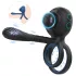 Biu-Biu - anel peniano e vibrador casal - silicone preto