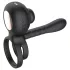 Biu-Biu - anel peniano e vibrador casal - silicone preto