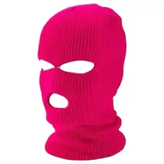 Balaclava - máscara de malha com 3 aberturas (rosa escuro)