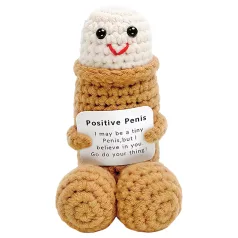 Positivo pênis - crochê - cor natural