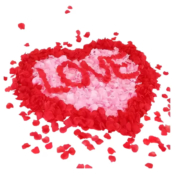 Pétalas de rosa artificiais - 500 unidades - vermelho