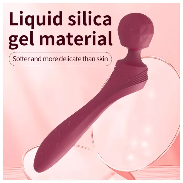 Lonely - vibrador massageador curvado - silicone vermelho