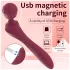 Lonely - vibrador massageador curvado - silicone vermelho