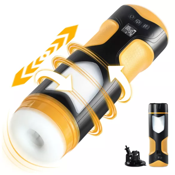 Lonely - masturbador automático rotativo e pulsante - preto