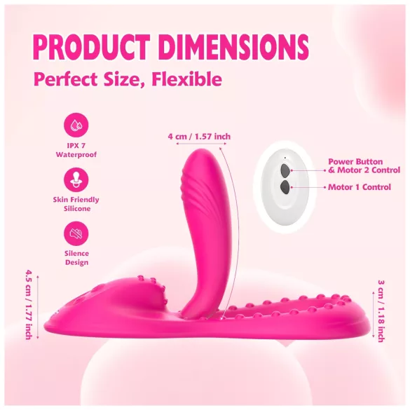 Mroow - vibrador de almofada flexível (rosa)