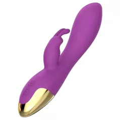   Mroow - vibrador com orelhas de coelho e estimulador de clitóris (roxo)