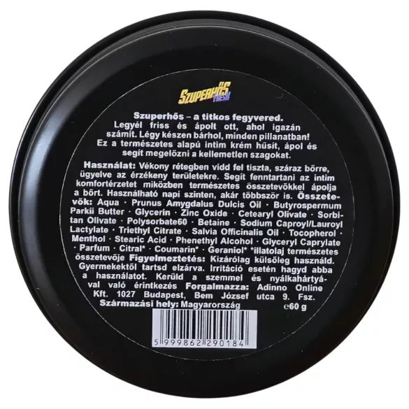 Super-Herói Fresh - creme desodorizante íntimo para homens (60 g)