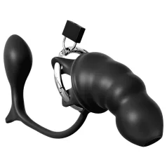   Pipedream Anal Fantasy Elite - plug anal e gaiola para pénis (preto)