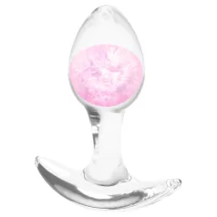   NS Novelties - plug anal pequeno transparente - silicone rosa - S