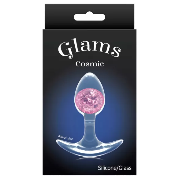 NS Novelties - plug anal pequeno transparente - silicone rosa - S