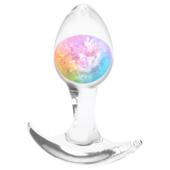 NS Novelties - plug anal transparente - tamanho P - arco-íris