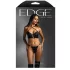 Edge By Fantasy - conjunto de lingerie masculina couro sintético preto - L/XL