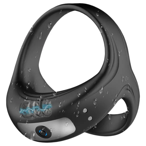 AlvUp - anel peniano e escrotal vibratório - silicone preto