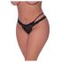 Magic Silk - tanga de renda de alças duplas (preto)