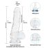 Dildo Addiction Crystal com Ventosa Transparente 18cm