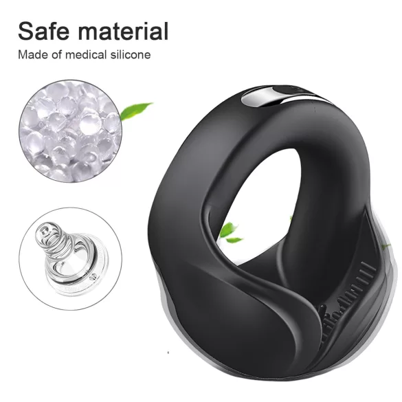 AlvUp - anel peniano vibratório - silicone preto