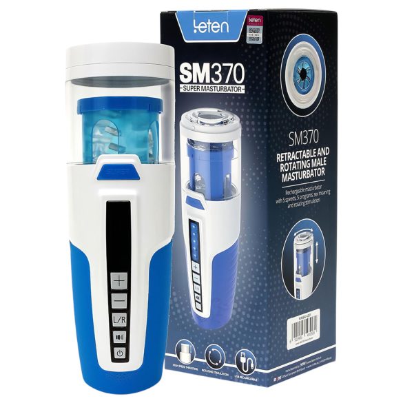 Leten SM370 - masturbador rotativo e sonoro (branco)