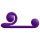 Snail Vibe Duo - vibrador recarregável 3 em 1 (roxo)